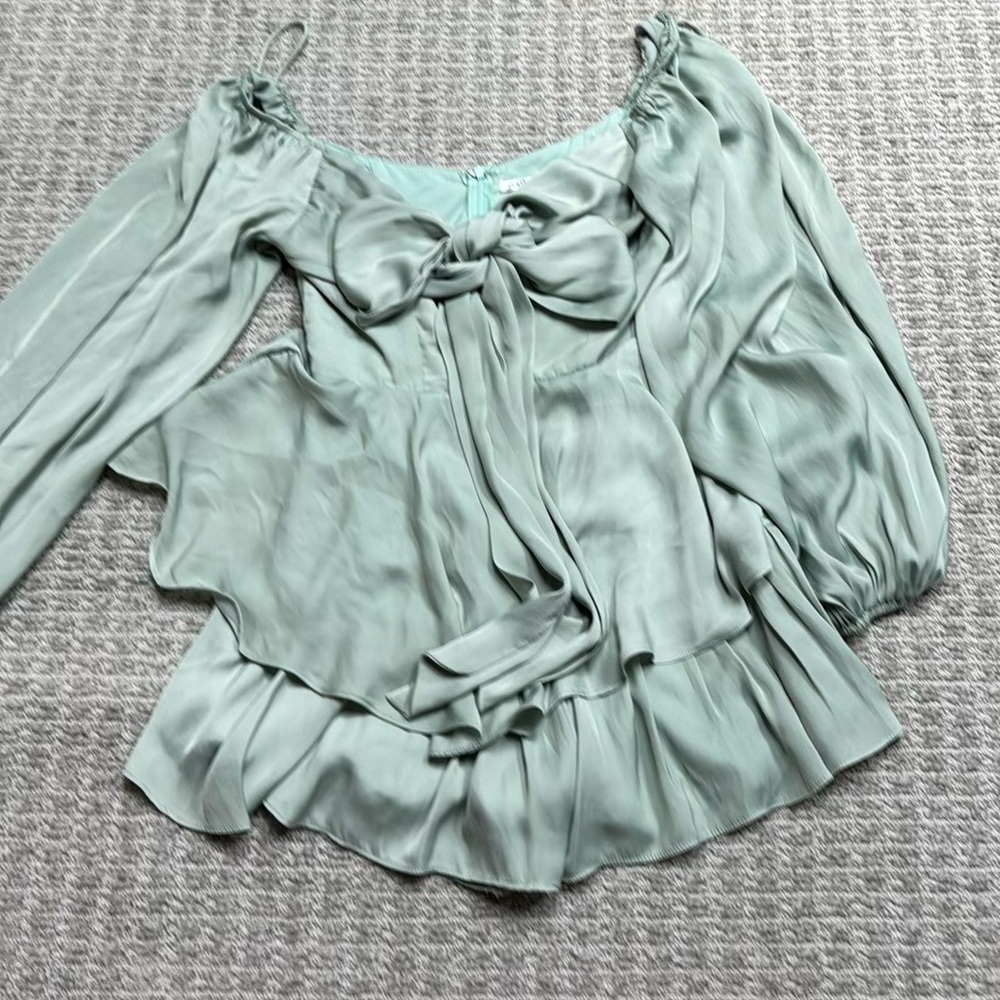 Green Romper with Bow